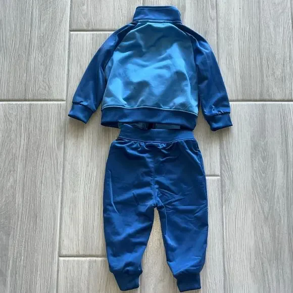 Nike Boy's 12M Futura Tricot Blue Jacket And Pants Set - Picture 2 of 7